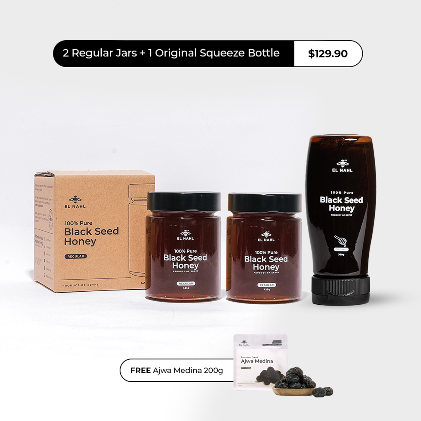ORIGINAL HONEY COMBO KIT (FREE AJWA MEDINA 200G)