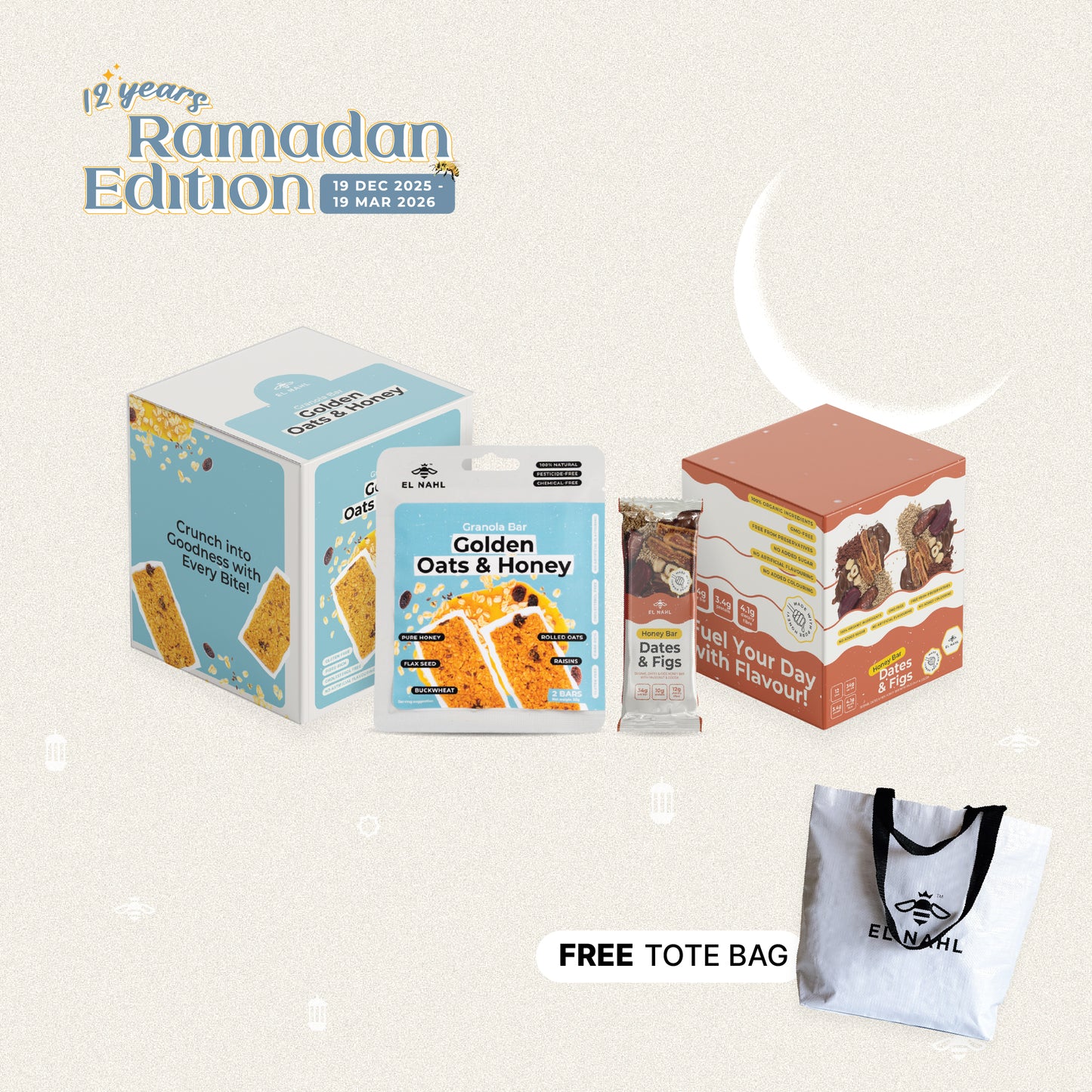 ๐ Dates & Figs Honey Bar & Golden Oats & Honey Granola bar