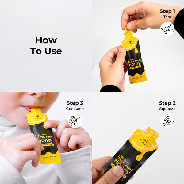 Lemon Infused Honey Sachets