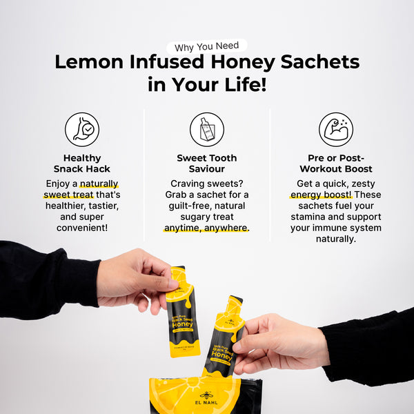 Lemon Infused Honey Sachets