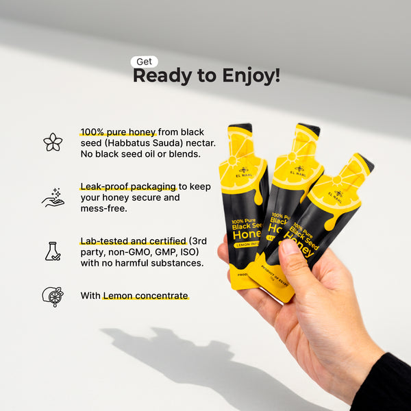 Lemon Infused Honey Sachets